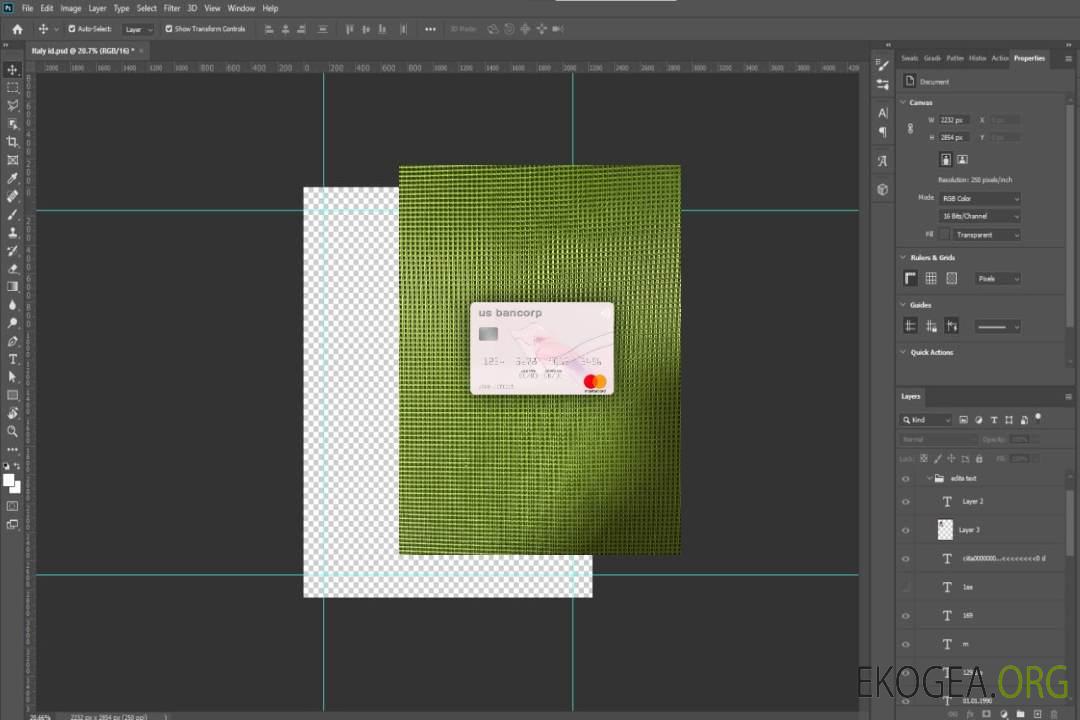 USA U.S. Bancorp Bank mastercard photolook recto template